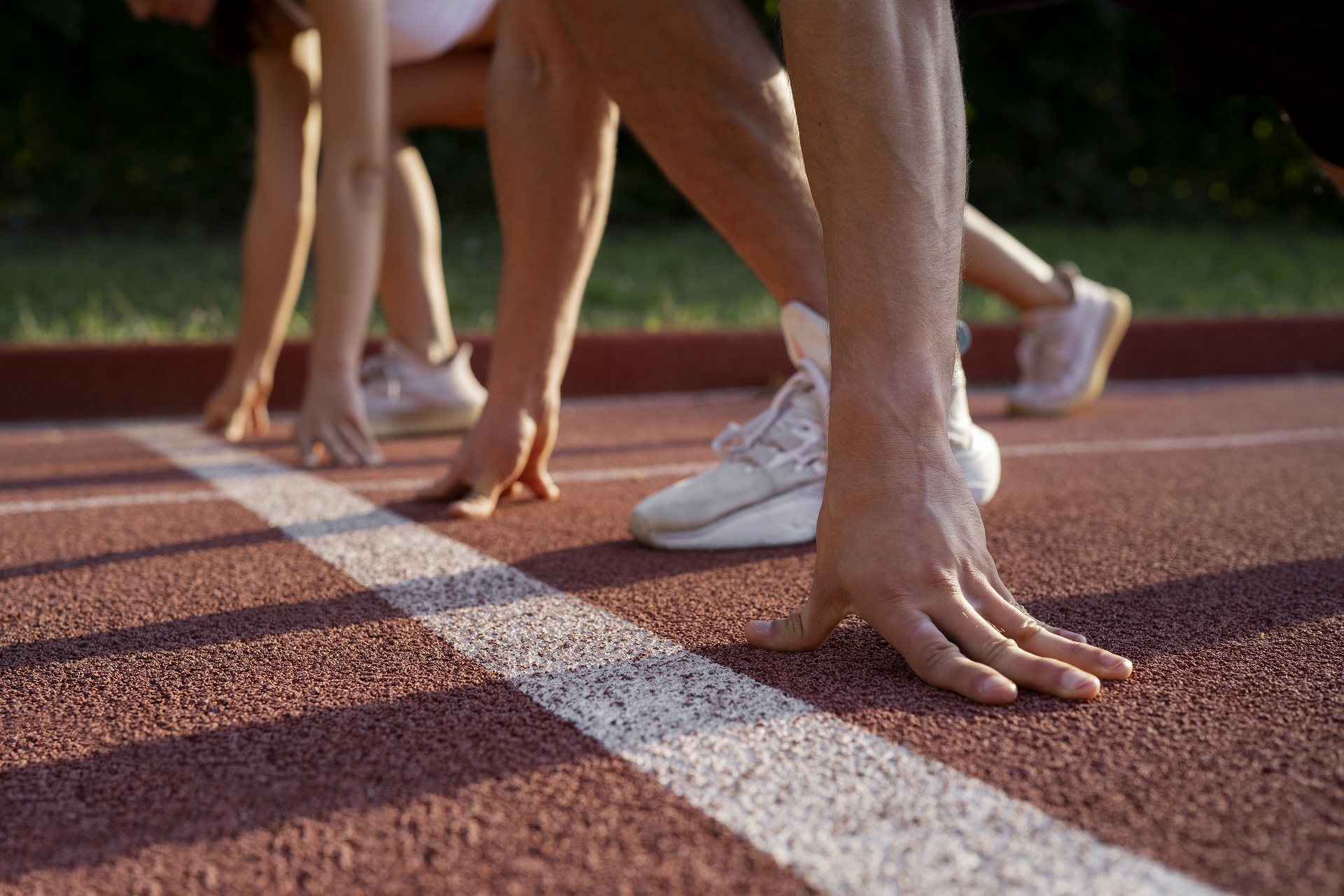 Image départ de course en starting block